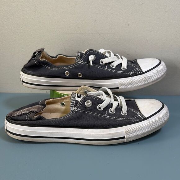 Converse Blue-Gray Elastic Heel Low-Top Sneakers Size 9 - Picture 1 of 8